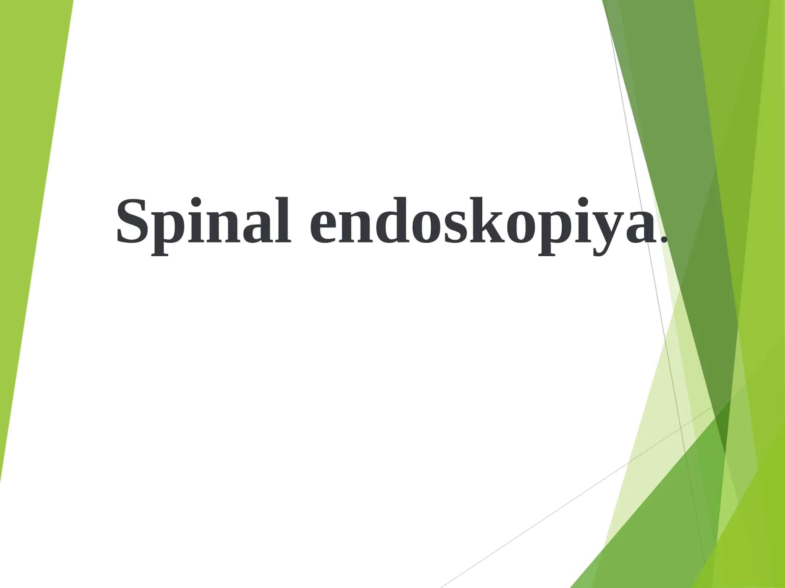 Spinal endoskopiya 1