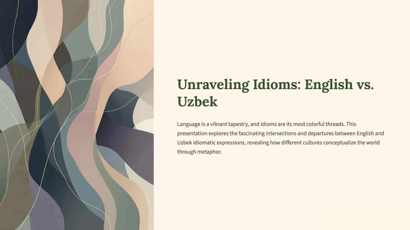 Comparison of uzbek and english idioms 1