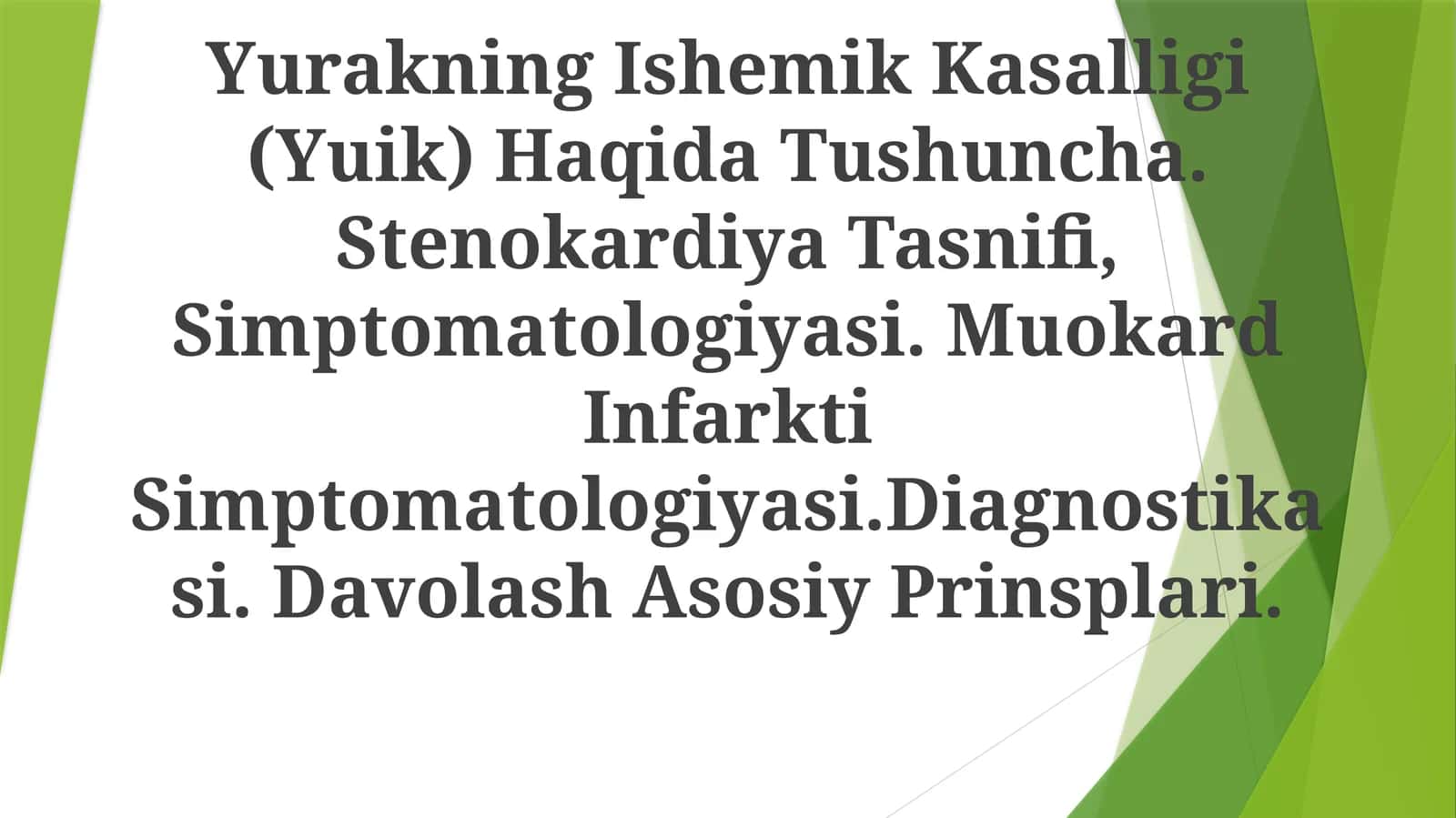 Yurakning Ishemik Kasalligi (Yuik) Haqida Tushuncha 1