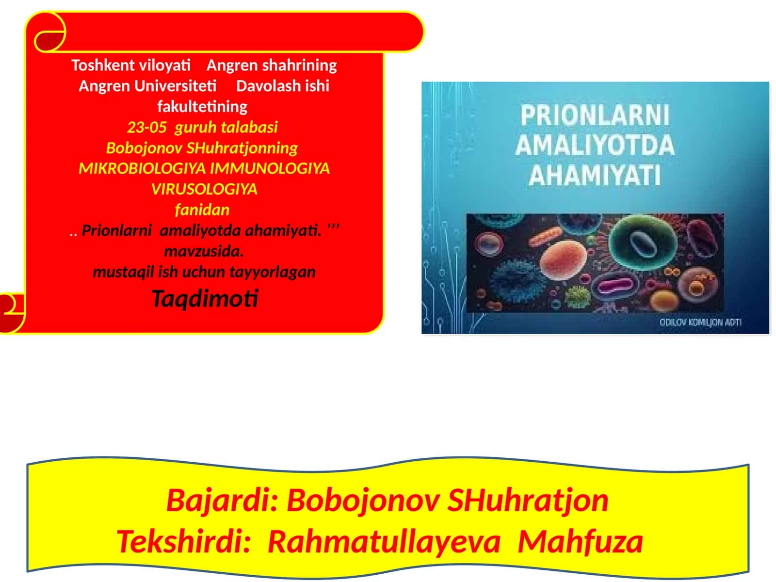 Prionlarning amaliyoti tibbiyotdan 1