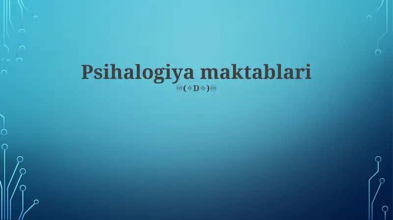 Psihalogiya maktablari 1