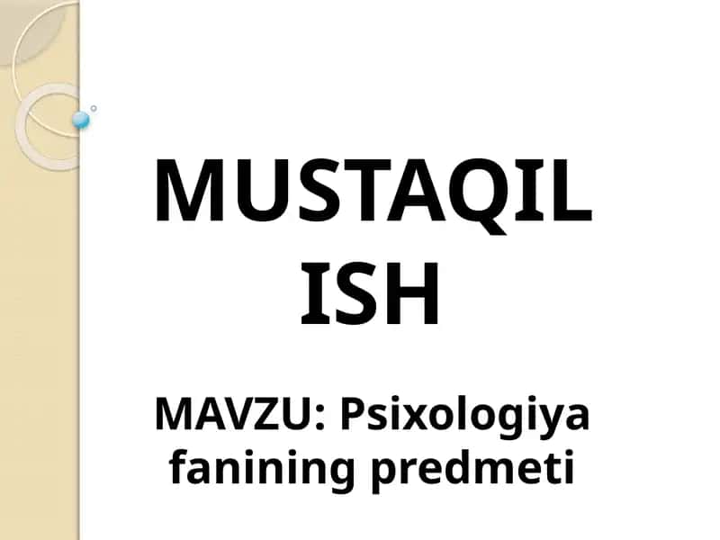 Psixologiyafanining predmeti 1