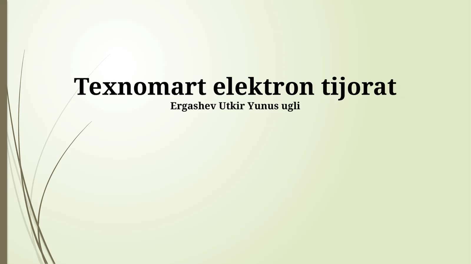 Texnomart elektron tijorat 1