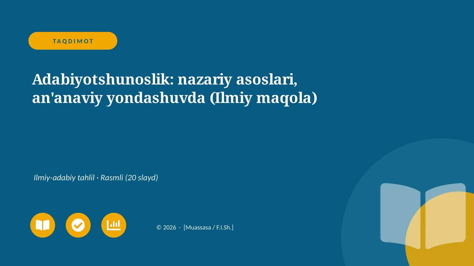 Adabiyotshunoslik: nazariy asoslari, an'anaviy yondashuvda (Ilmiy maqola) 1