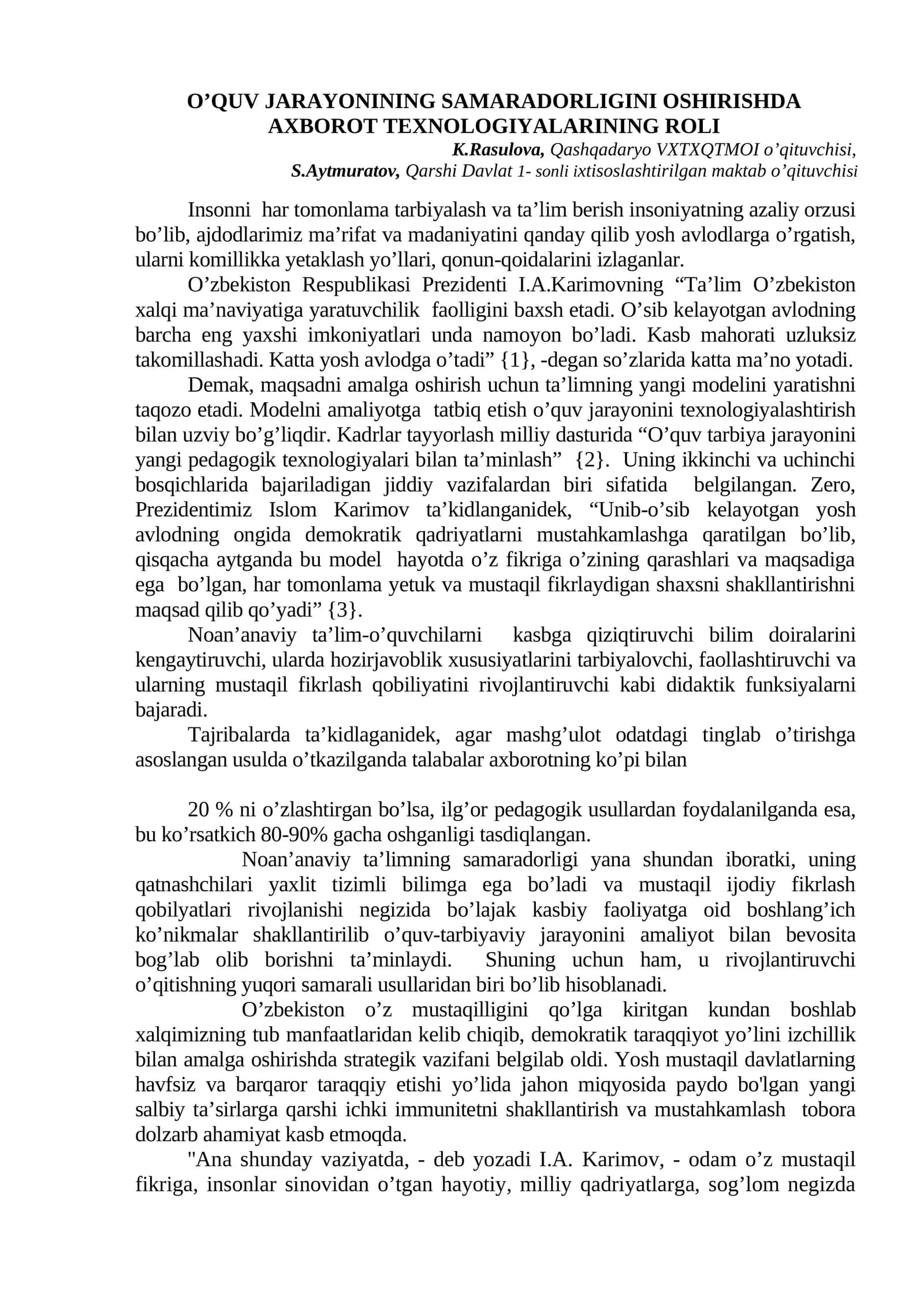 Ta'limning yangi modelini yaratish 1