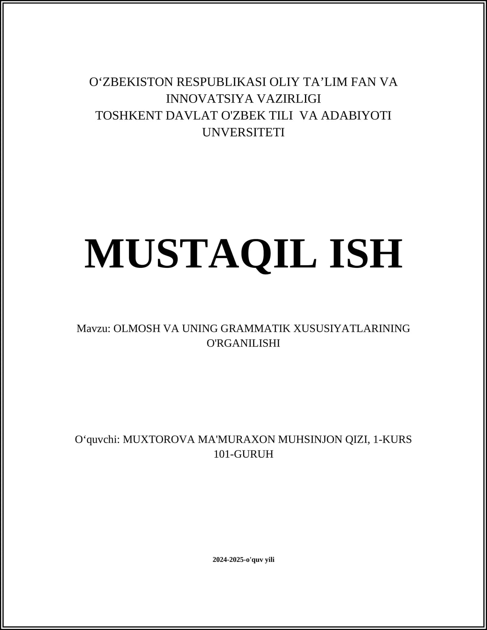 Olinmalar tushunchasi va turlari 1