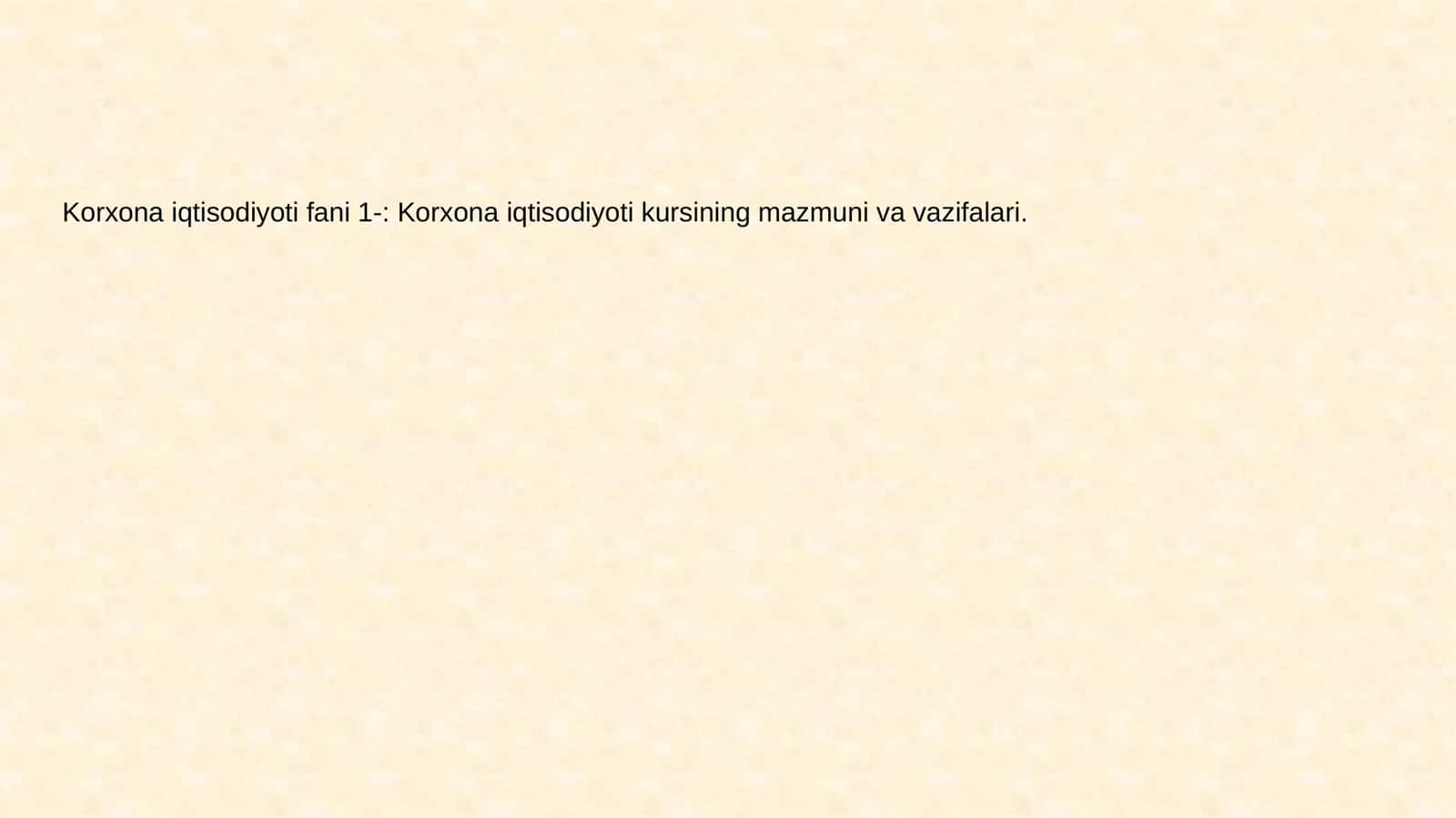 "Korxona iqtisodiyoti" 1