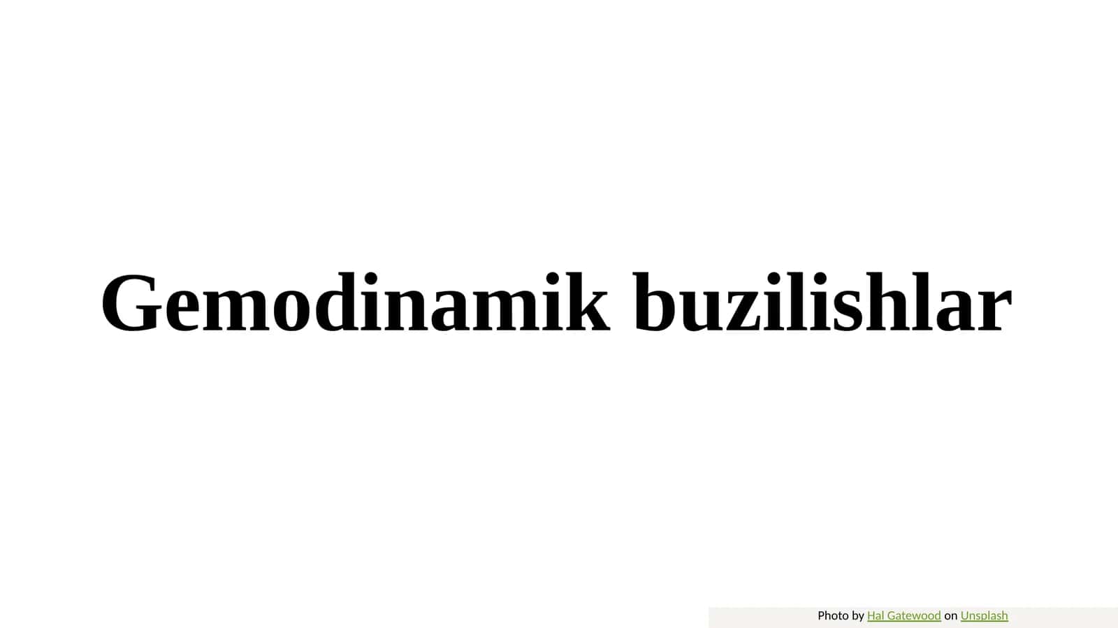 Gemodinamik buzilishlar 1