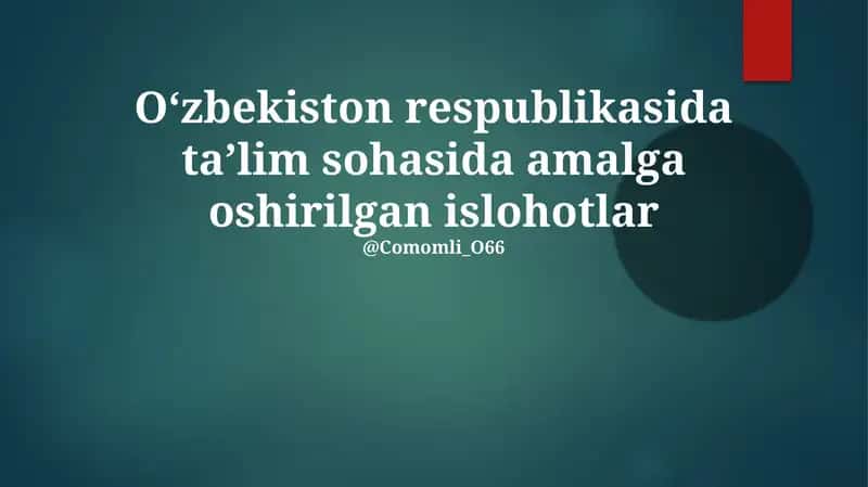 Erta bolalik ta'limini mustahkamlash 1