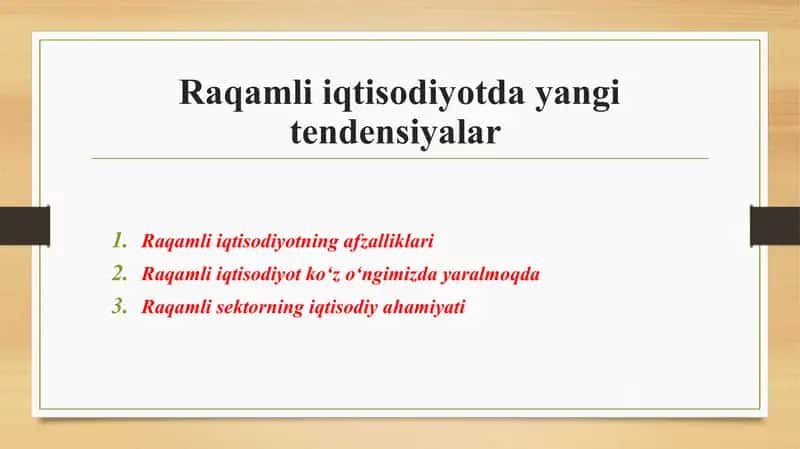 Raqamli iqtisodiyot 1