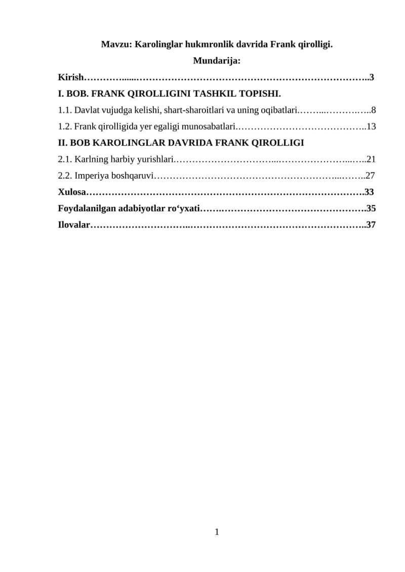 Karolinglar hukmronlik davrida Frank qirolligi 1