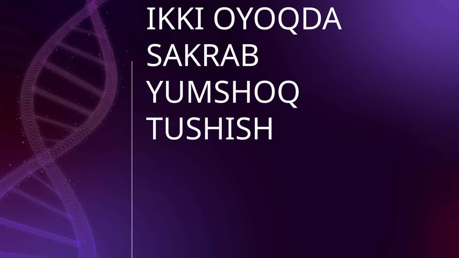 80-100SM BALANDLIKDAN IKKI OYOQDA SAKRAB YUMSHOQ TUSHISH 1