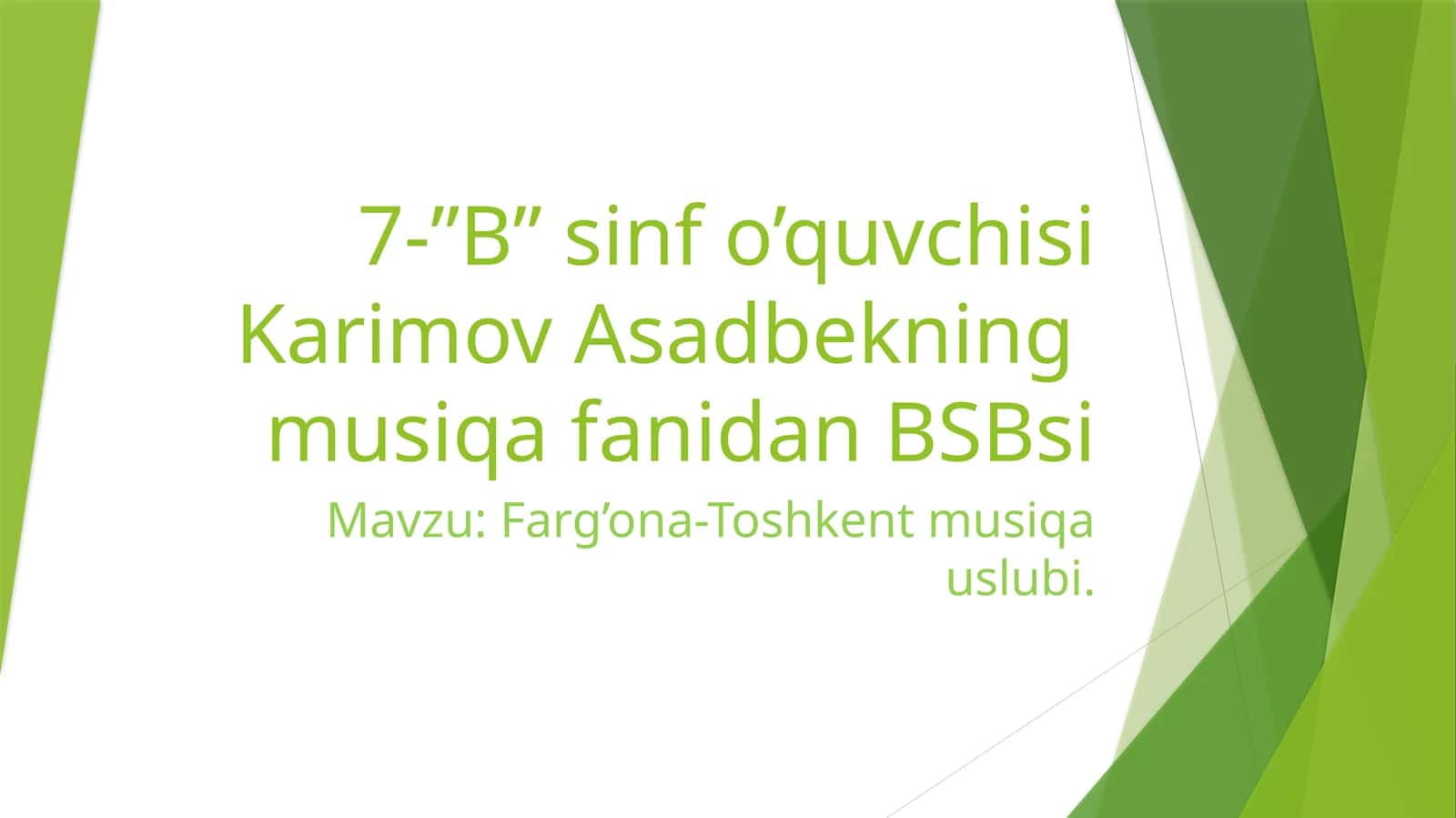 Farg’ona-Toshkent musiqa uslubi 1