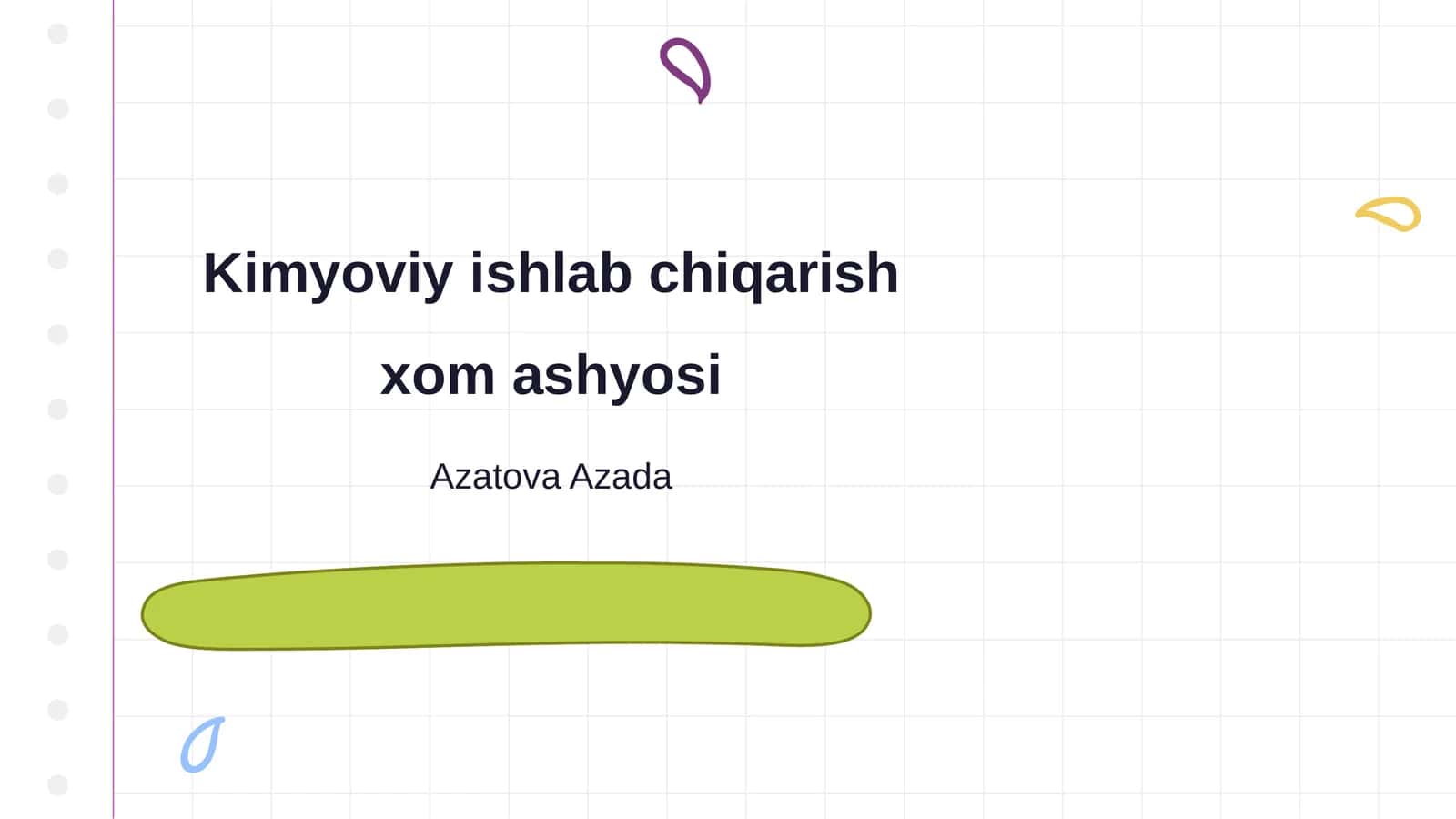 Kimyoviy ishlab chiqarish xom ashyosi 1