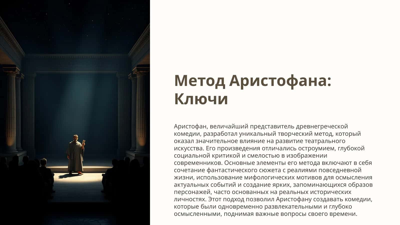 Метод Аристофана: Ключи 1