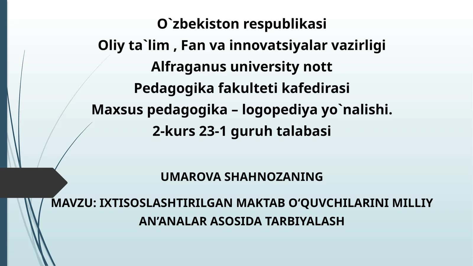 IXTISOSLASHTIRILGAN MAKTAB O‘QUVCHILARINI MILLIY AN’ANALAR ASOSIDA TARBIYALASH 1