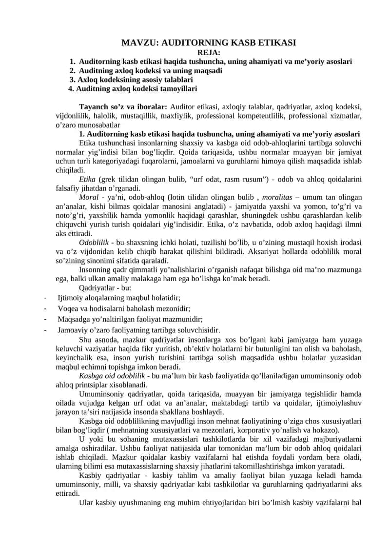 AUDITORNING KASB ETIKASI 1