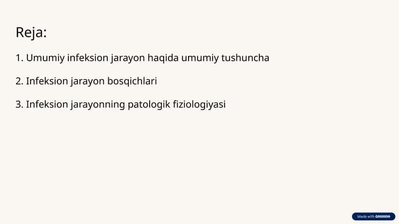 Umumiy infeksion jarayon haqida tushuncha 1