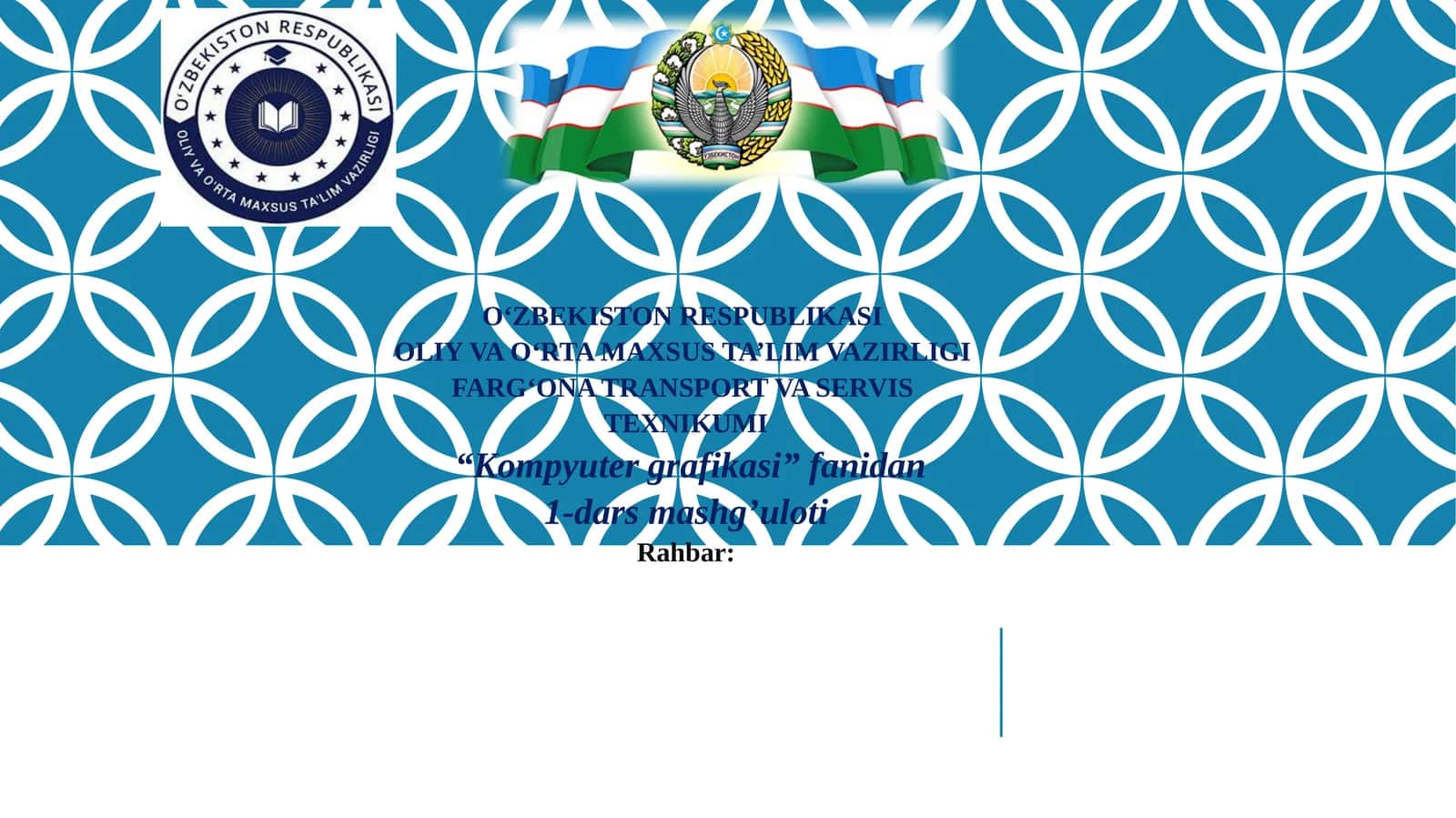 Kompyuter grafikasi kirish 1