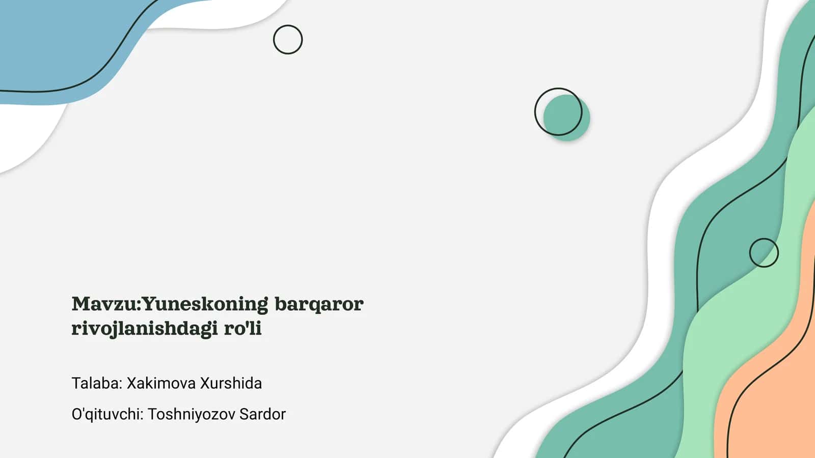 Yuneskoning barqaror rivojlanishdagi ro'li 1