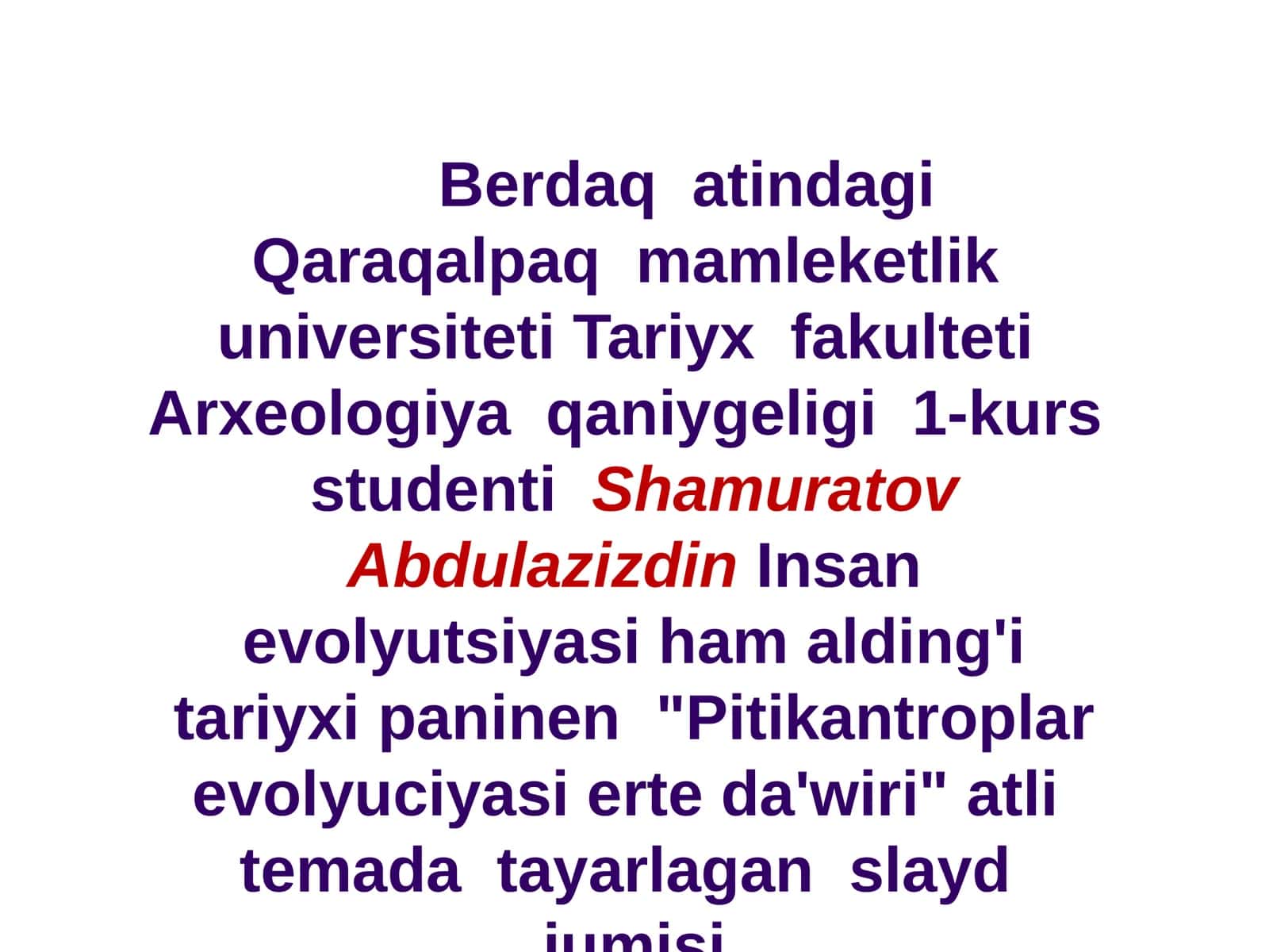 Pitikantroplar evolyutsiyasi erte da'wiri 1