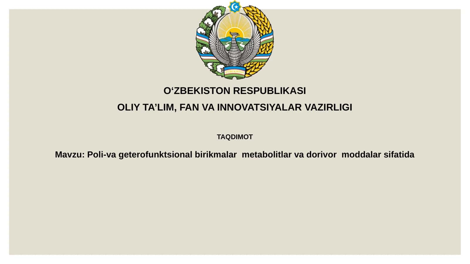 Polifunksional geterosiklik birikmalar 1