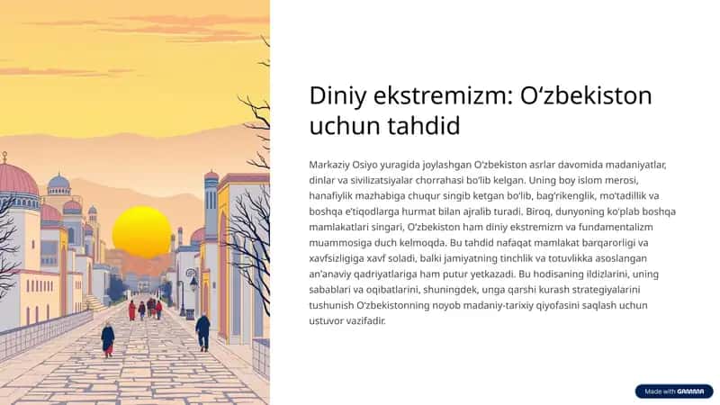 Diniy ekstremizm: Oʻzbekiston uchun tahdid 1