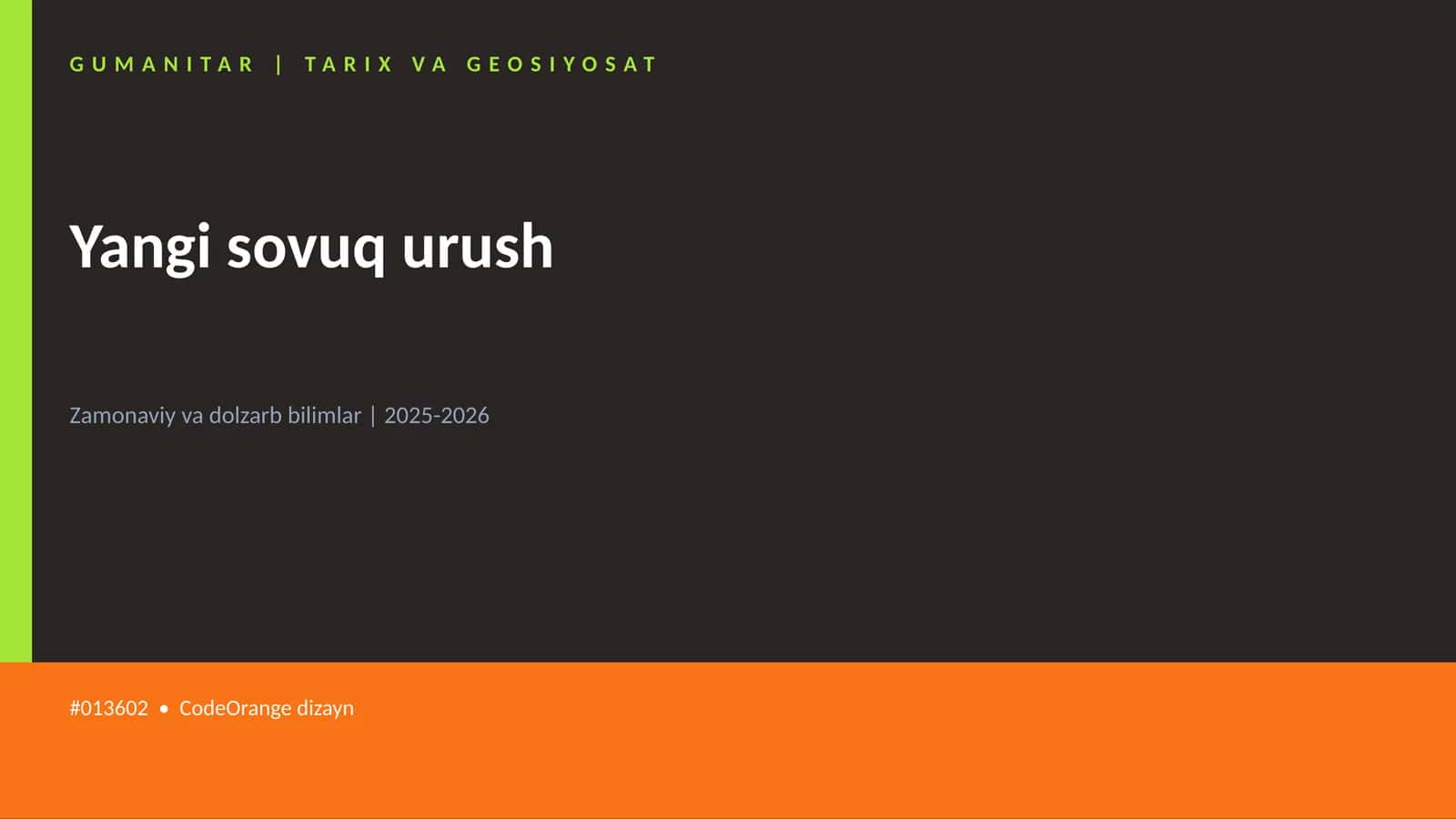 Yangi sovuq urush 1