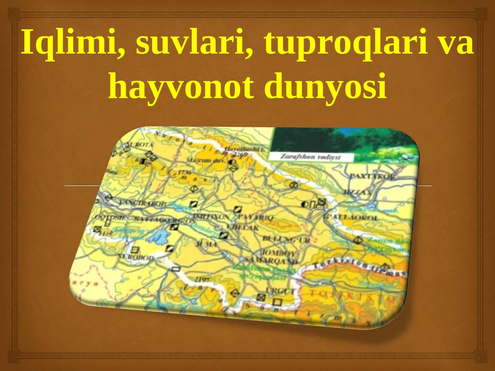 Iqlimi, suvlari, tuproqlari va hayvonot dunyosi Surxandaryo 1