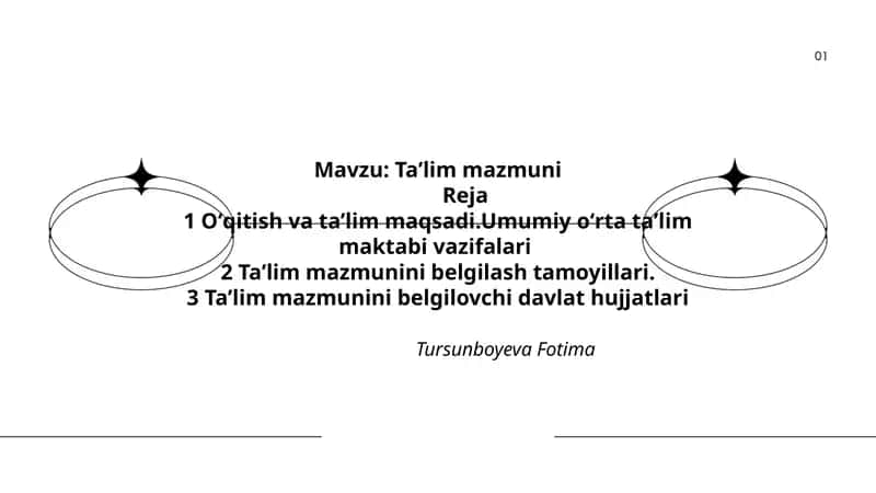 Taʼlim mazmuni 1