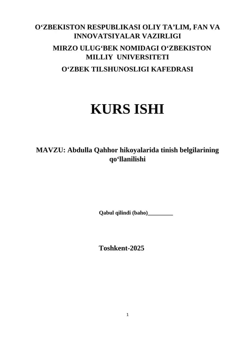 Abdulla Qahhor hikoyalarida tinish belgilarining qo‘llanilishi 1