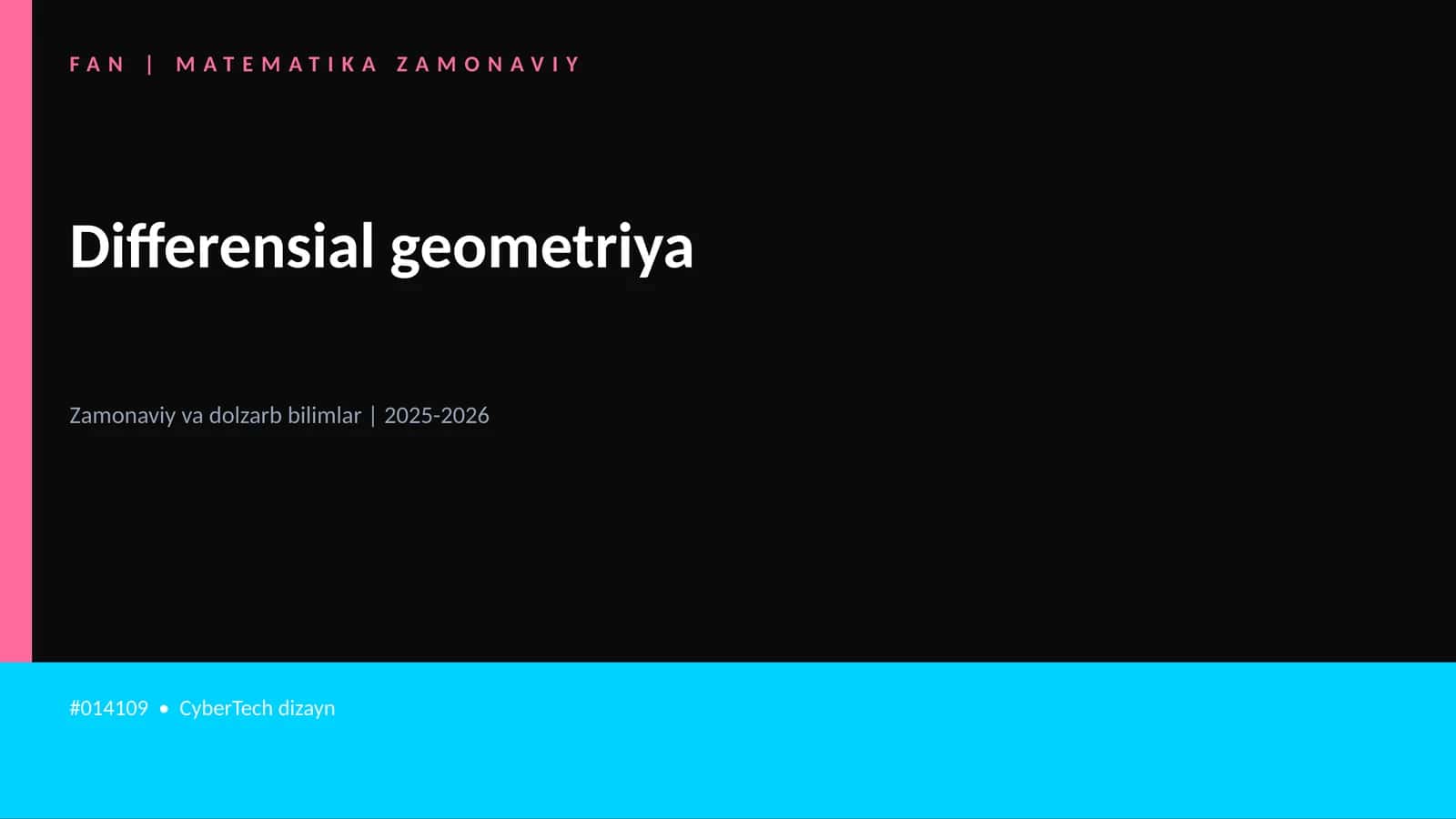 FAN | MATEMATIKA ZAMONAVIY 1