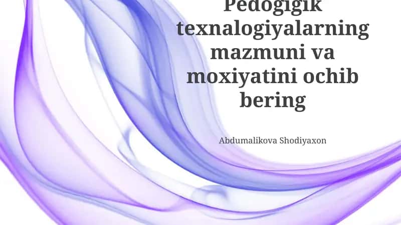 Pedagogik Texnologiyalar 1