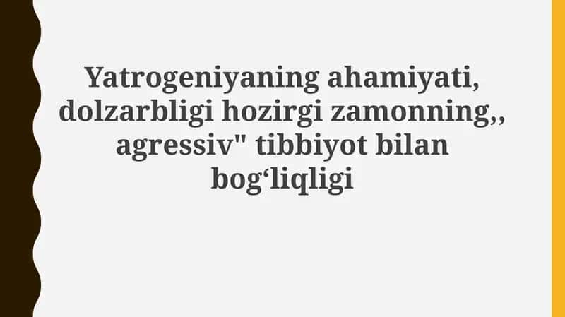 Iatrogeniya: Ta'rif, Turlari va Tarixiy Rivojlanishi 1