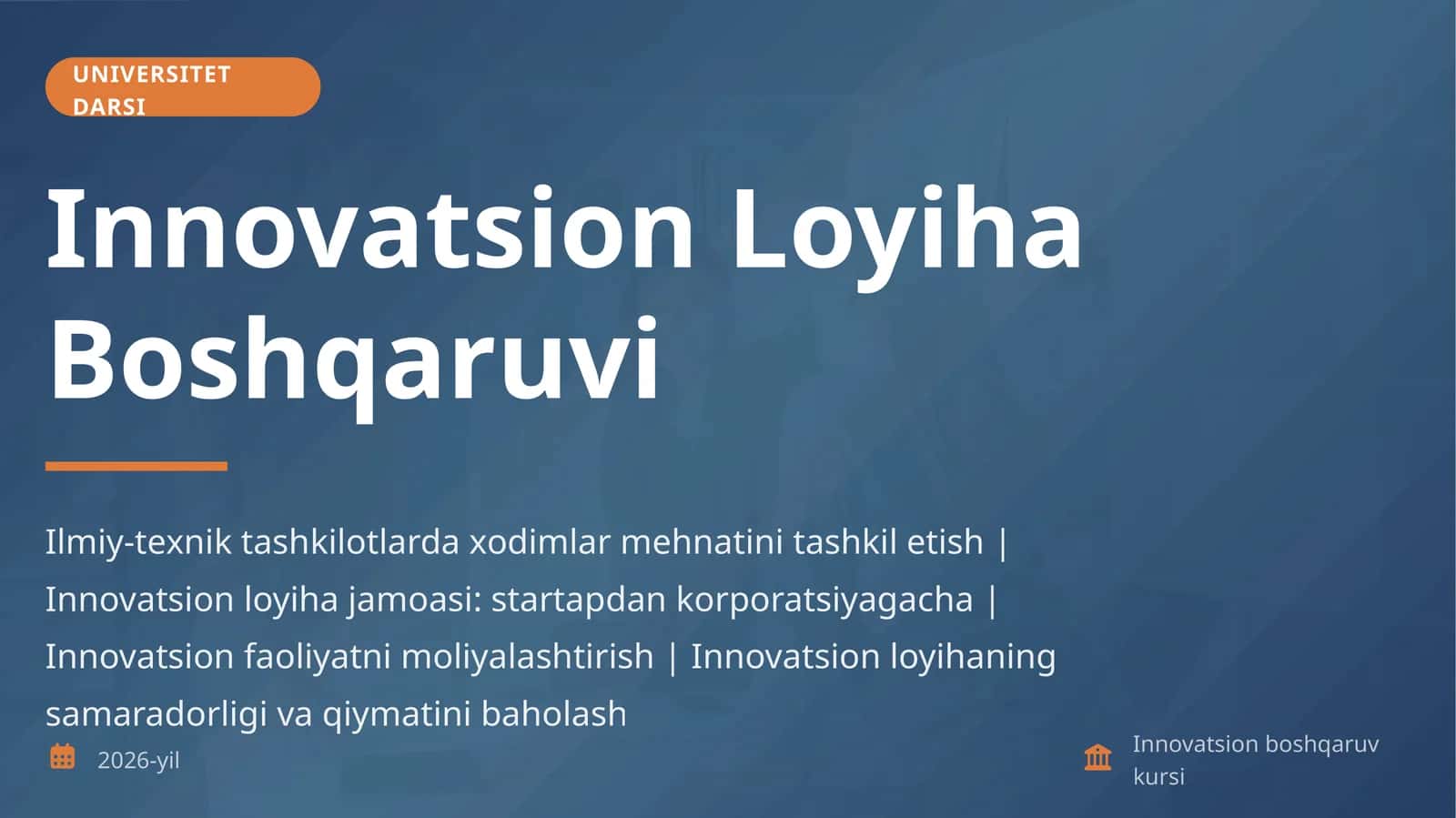 Innovatsion Loyiha Boshqaruvi 1