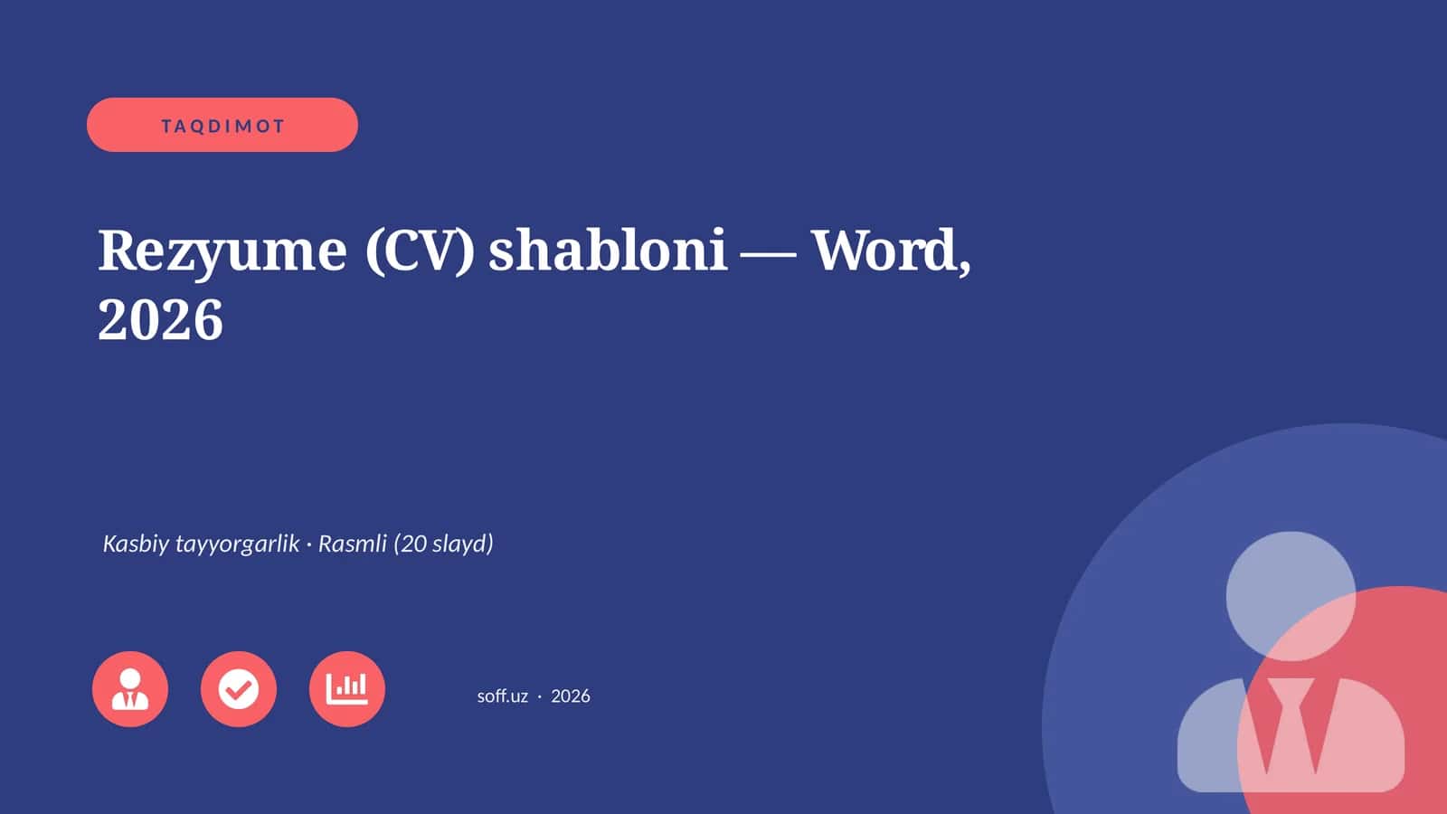 Rezyume (CV) shabloni — Word, 2026 1