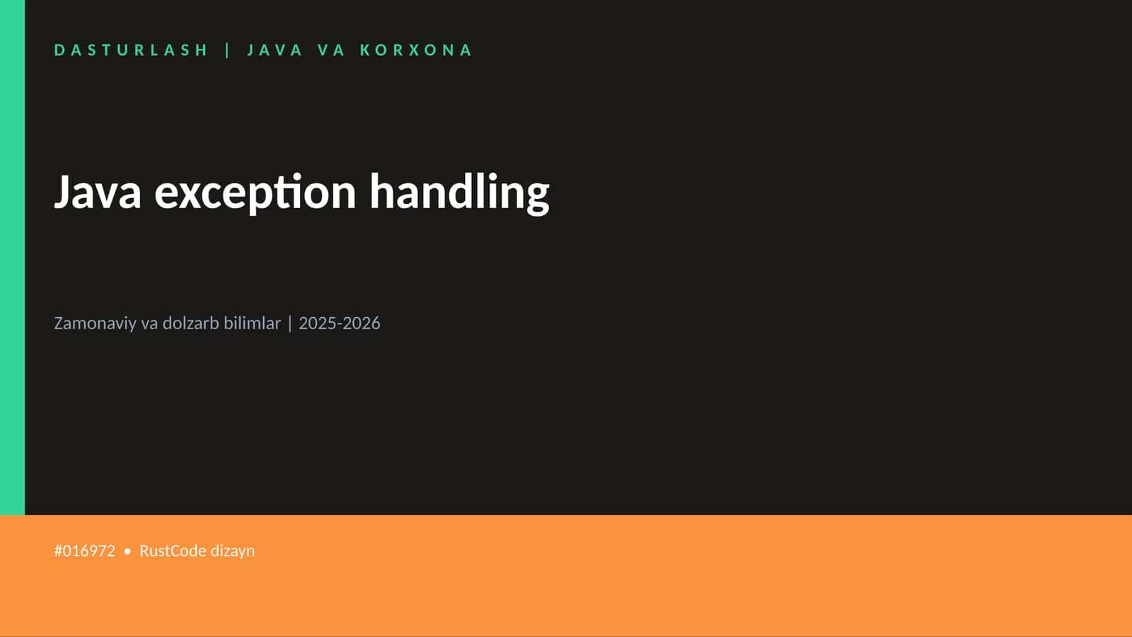 Java exception handling 1