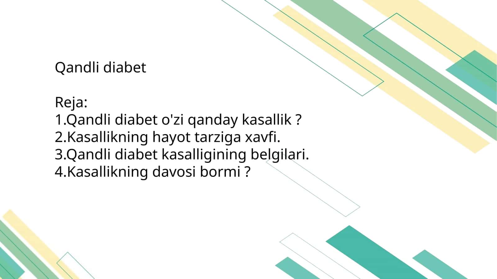 Qandli diabet 1