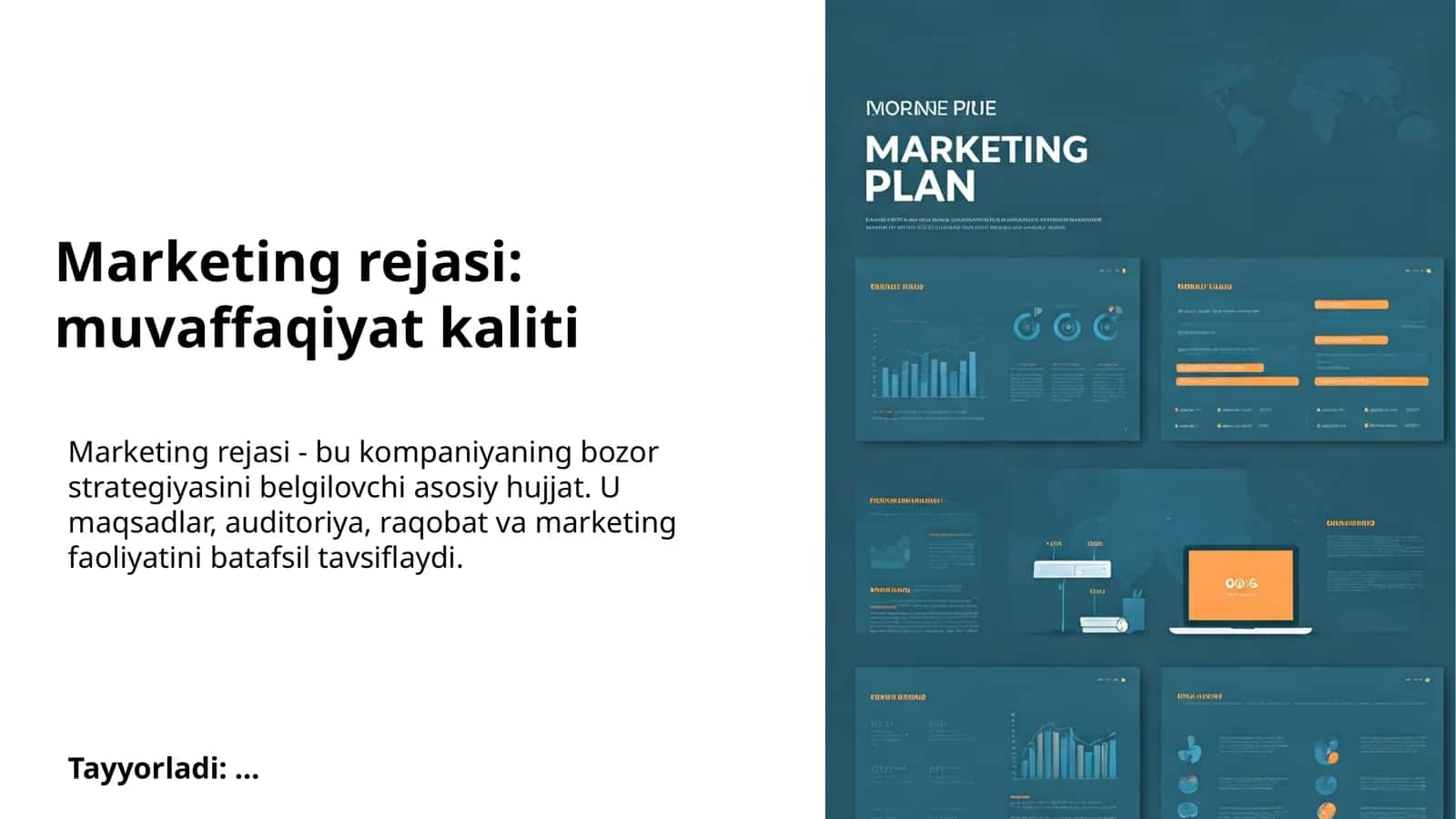 Marketing rejasi: muvaffaqiyat kaliti 1