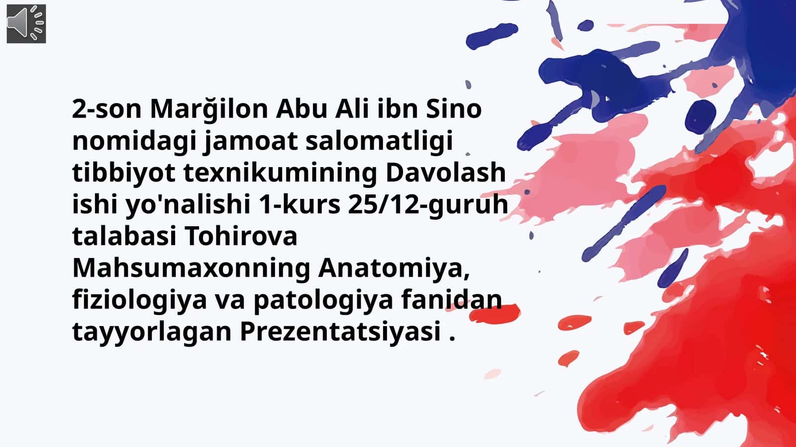 Marğilon Abu Ali ibn Sino nomidagi jamoatsalomatligi tibbiyot texnikumining Davolashishiyo'nalishi 1