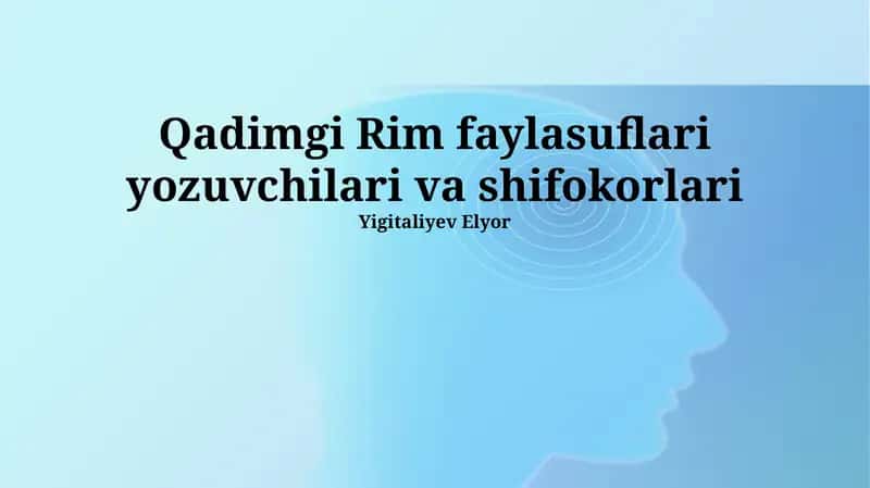 Qadimgi Rim faylasuflari 1