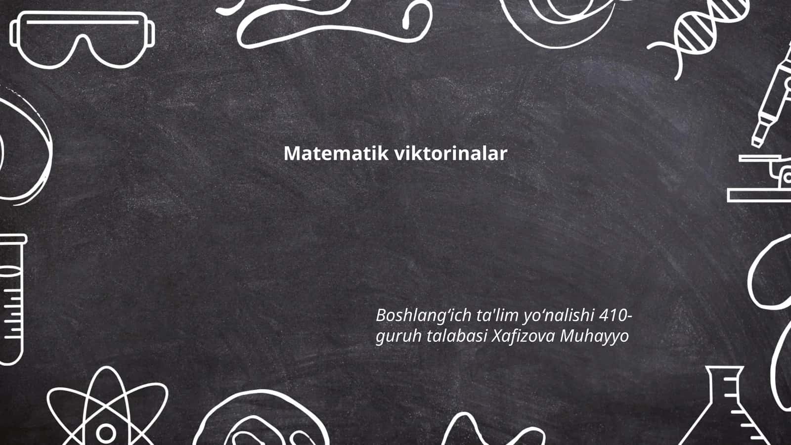 Matematik viktorinalar 1