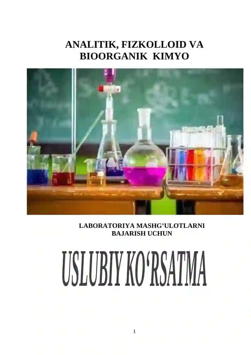 ANALITIK, fizkolloid va bioorganik KIMYO