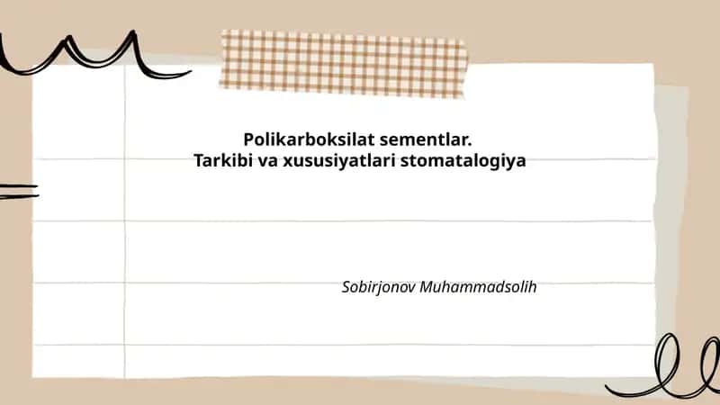 Polikarboksilat sementlar 1
