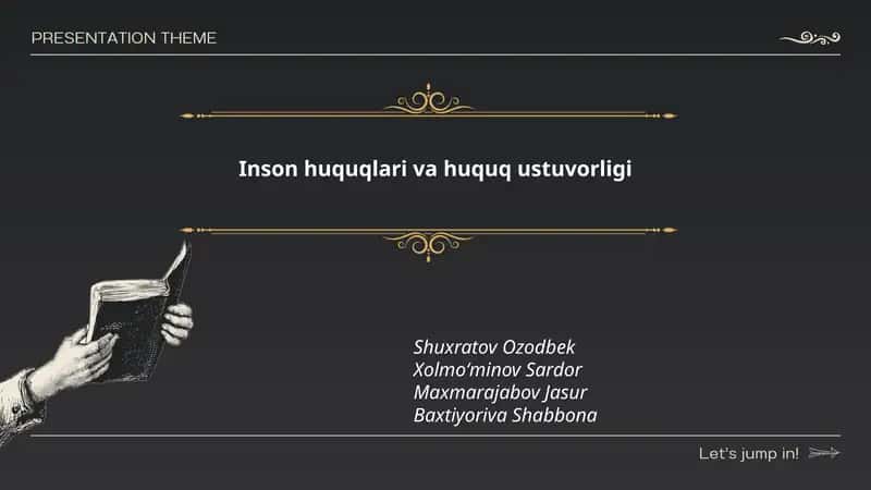 Inson huquqlari va huquq ustuvorligi 1