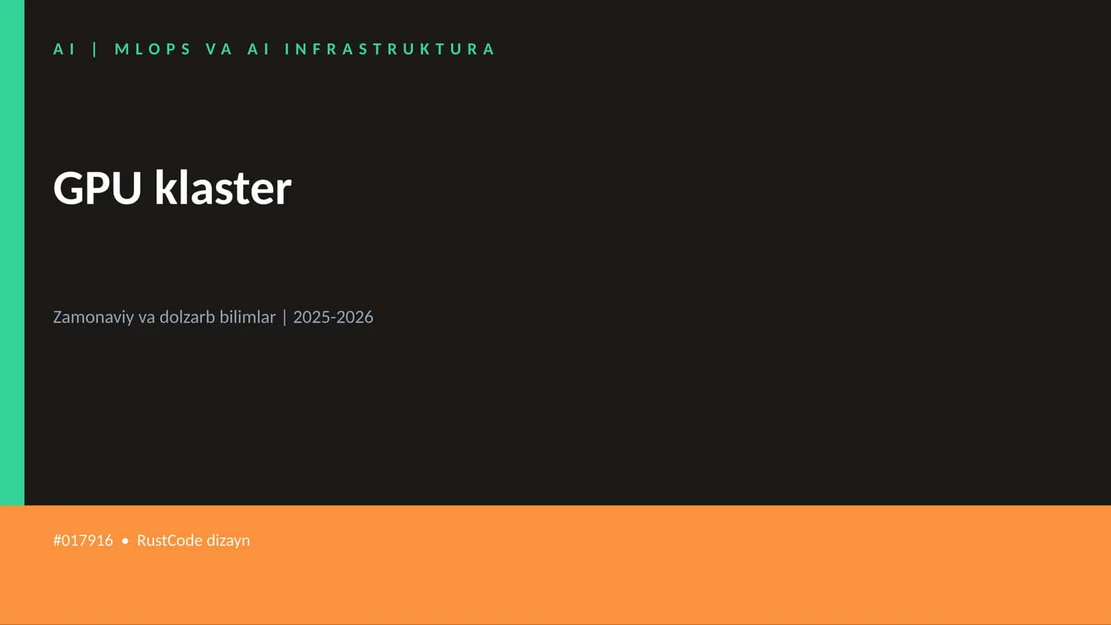 AI | MLOPS VA AI INFRASTRUKTURA 1