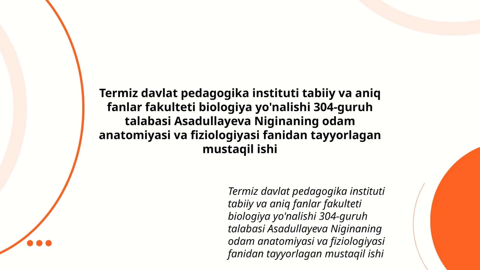 Odam anatomiyasi va fiziologiyasi 1