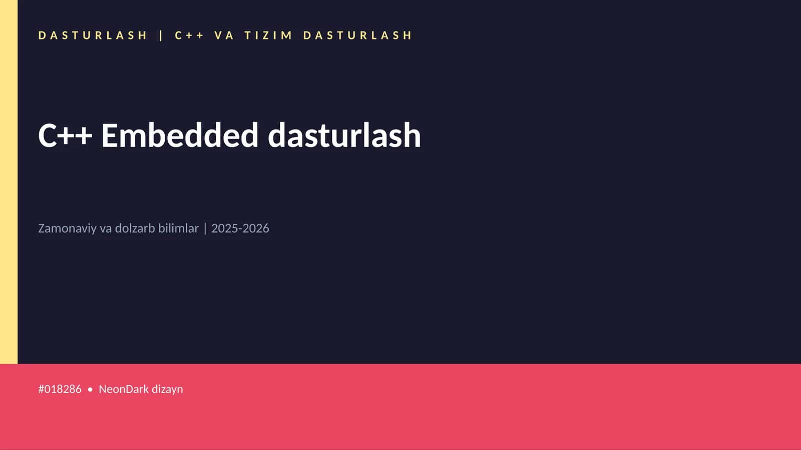 C++ VA TIZIM DASTURLASH 1