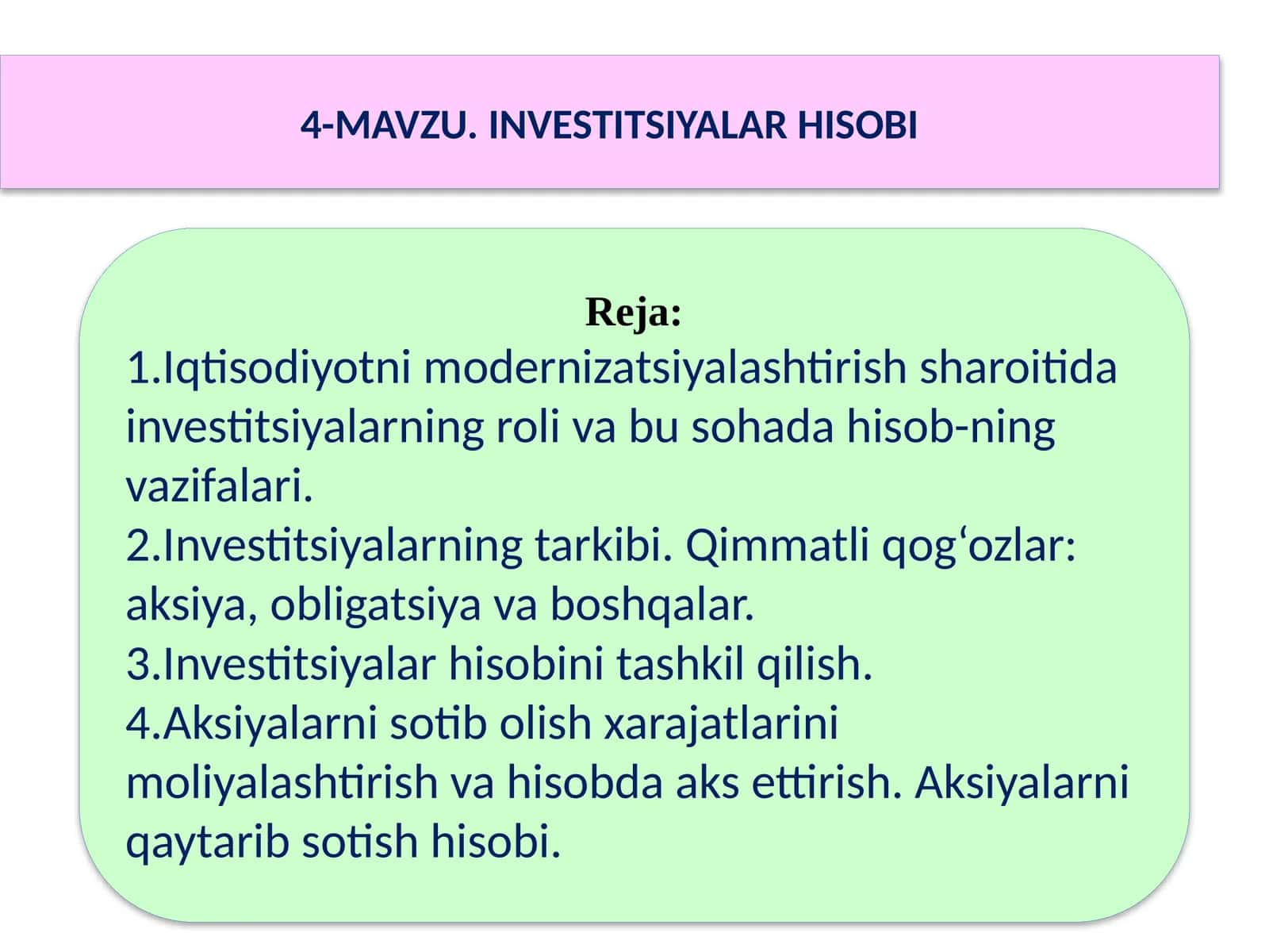 INVESTITSIYALAR HISOBI 1