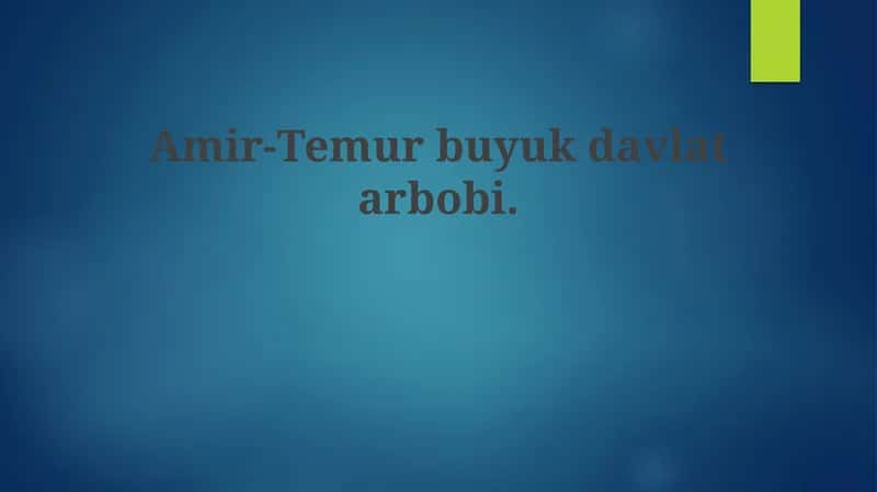 Amir-Temurbuyukdavlatarbobi